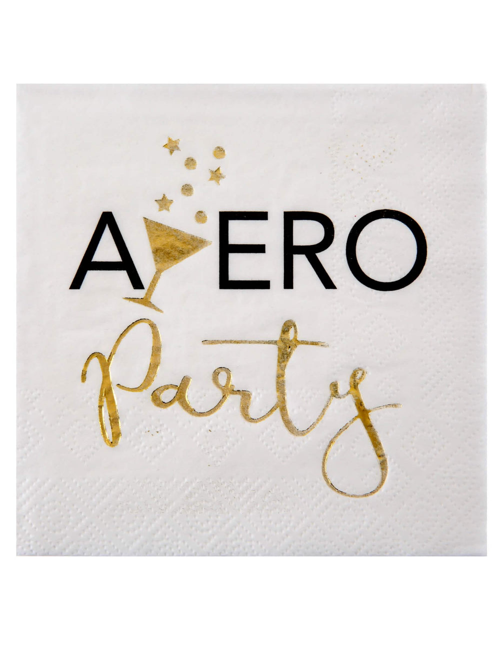 guardanapos aperitivo party para decoração de mesa branco e dourado