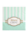 Mise en situation de table des serviettes en papier baby shower monsieur chou