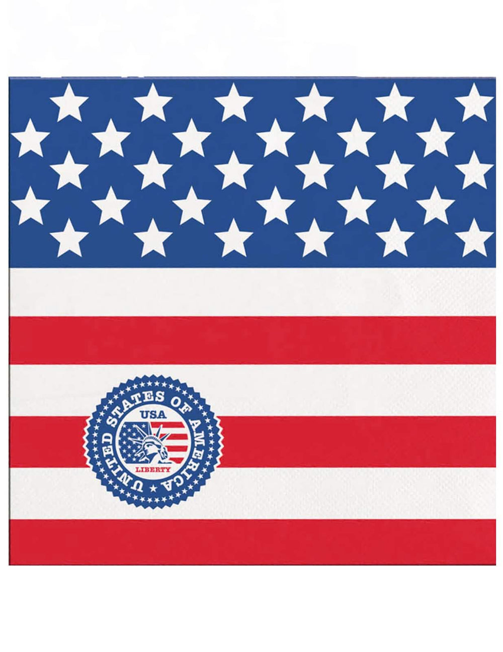 Petites serviettes en papier USA pour fête bleu blanc rouge motif drapeau américain