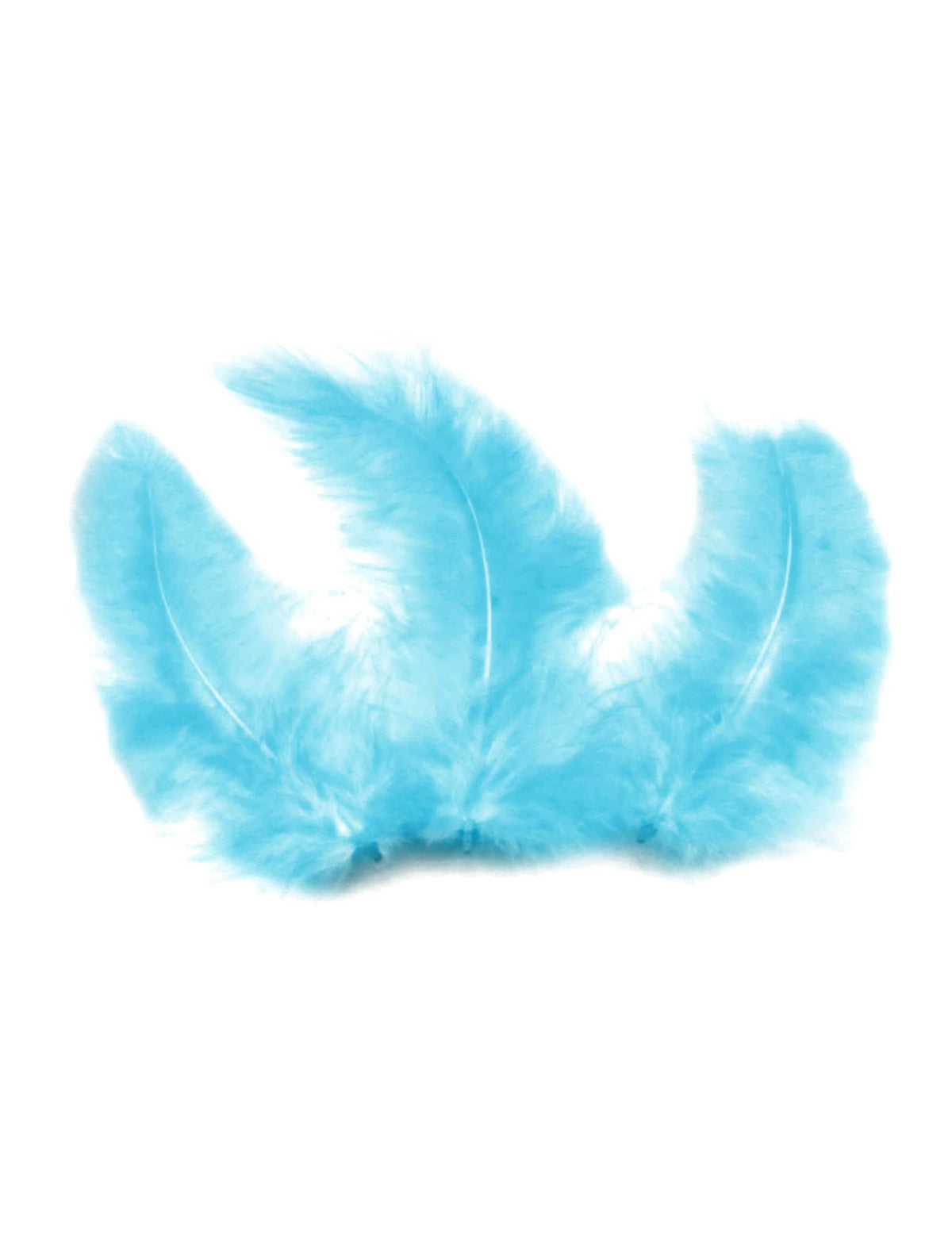 Plumas decorativas para mesa turquesa, lote de 20