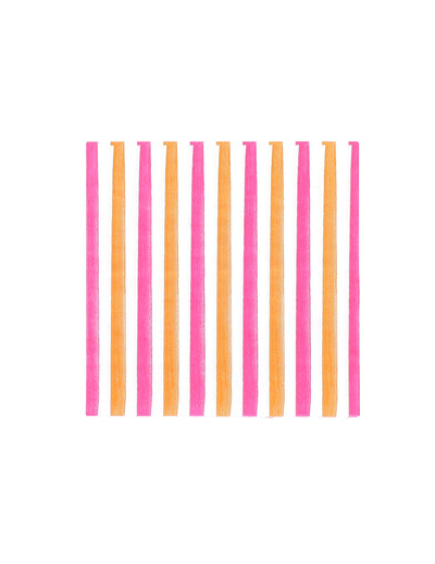 20 pequenas guardanapos de papel para cocktail Pink Limonade 24 x 24 cm