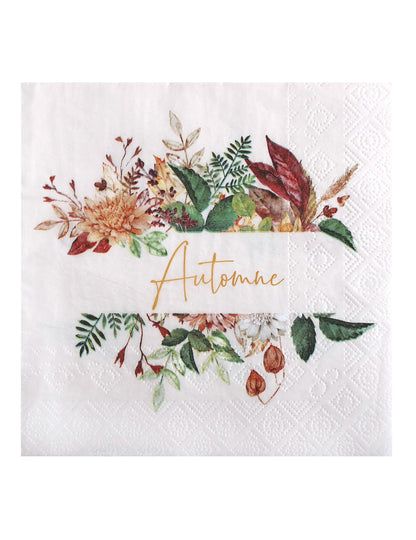 20 guardanapos Outono Floral 33 x 33 cm