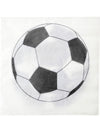 Serviettes en papier ballon football blanc et noir lot de 20