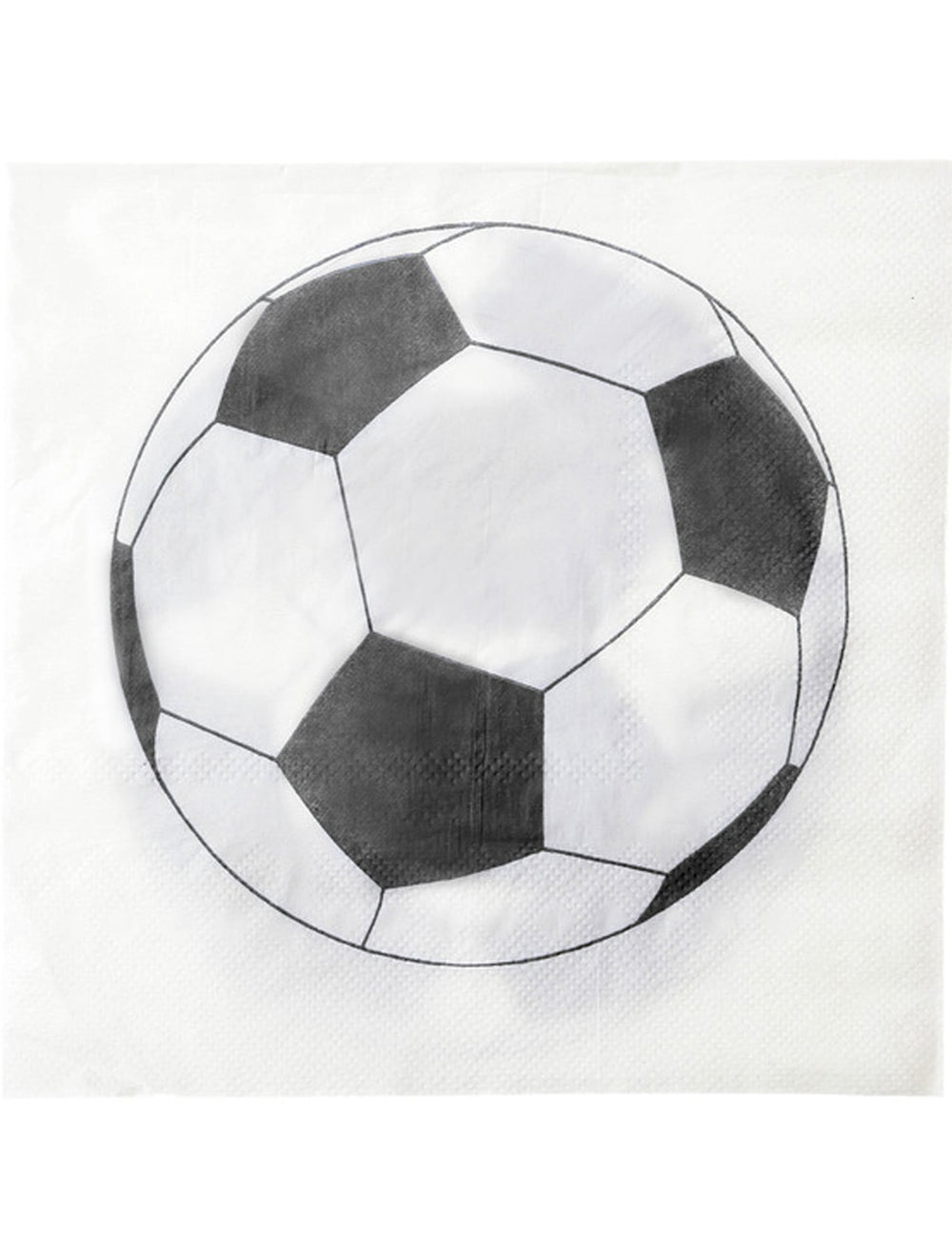 Serviettes en papier ballon football blanc et noir lot de 20