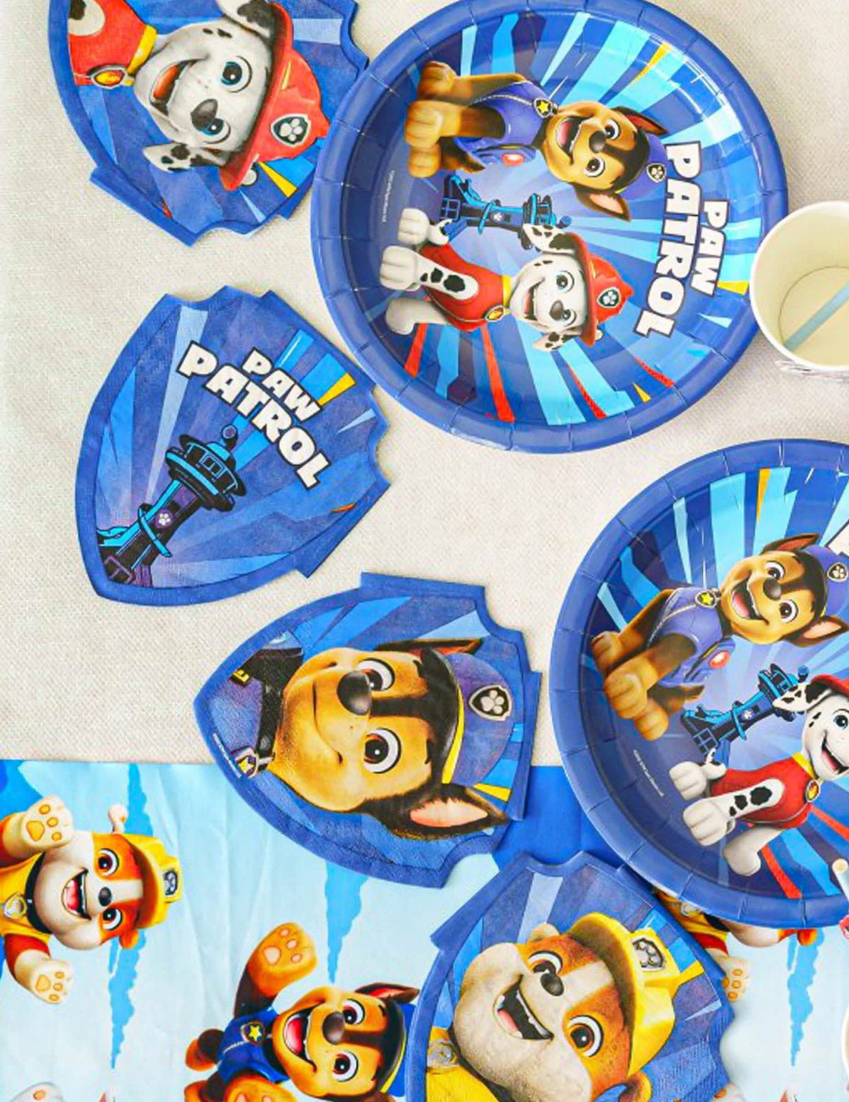 20 Guardanapos de papel azuis Patrulha Canina™ 28 x 32 cm