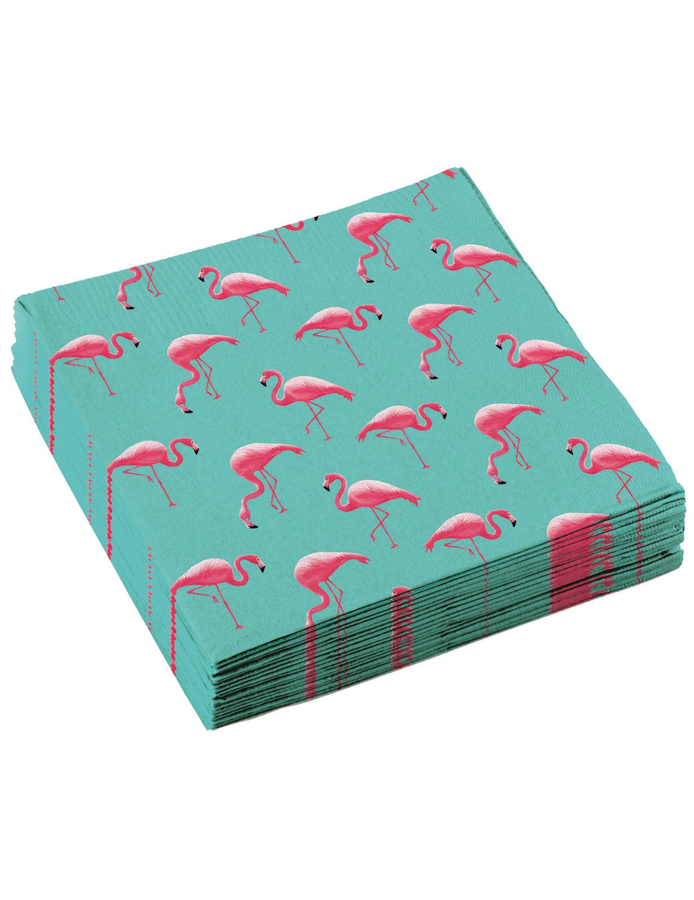 guardanapos flamingo paradise para festa turquesa com motivo flamingos cor-de-rosa