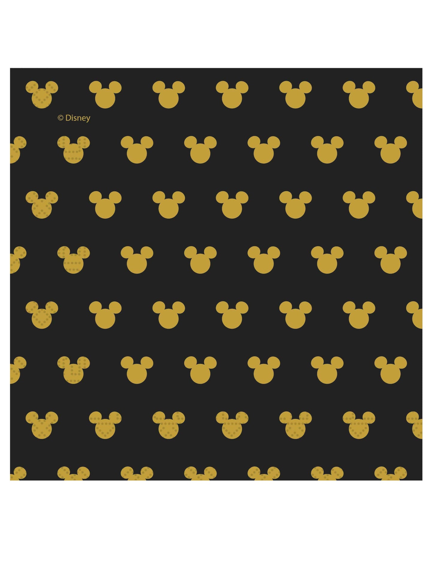 Serviettes en papier Mickey noir et or