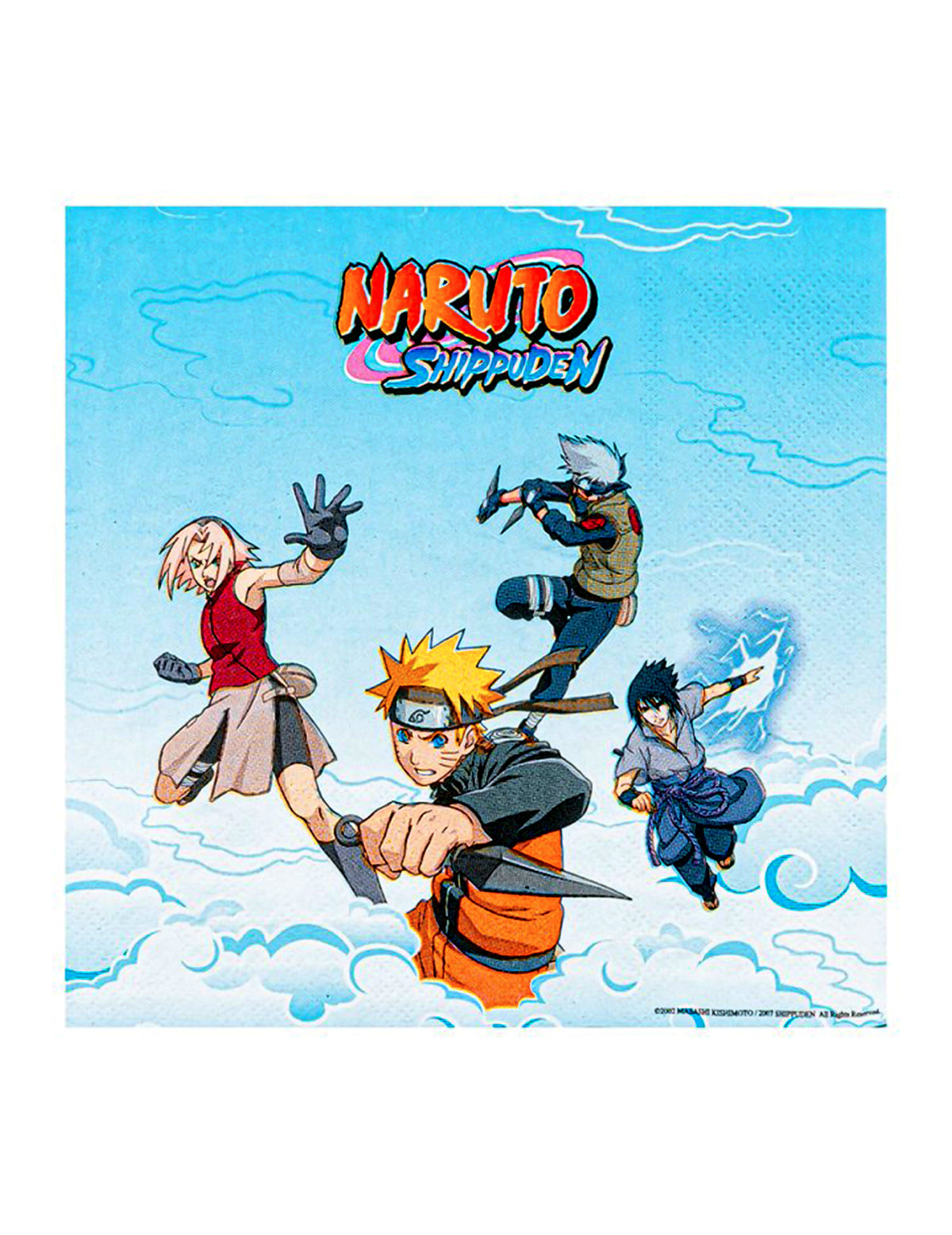 20 Guardanapos de papel Naruto Shippuden™ 33 x 33 cm