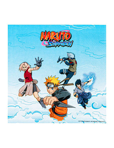 20 guardanapos de papel Naruto Shippuden™ 33 x 33 cm
