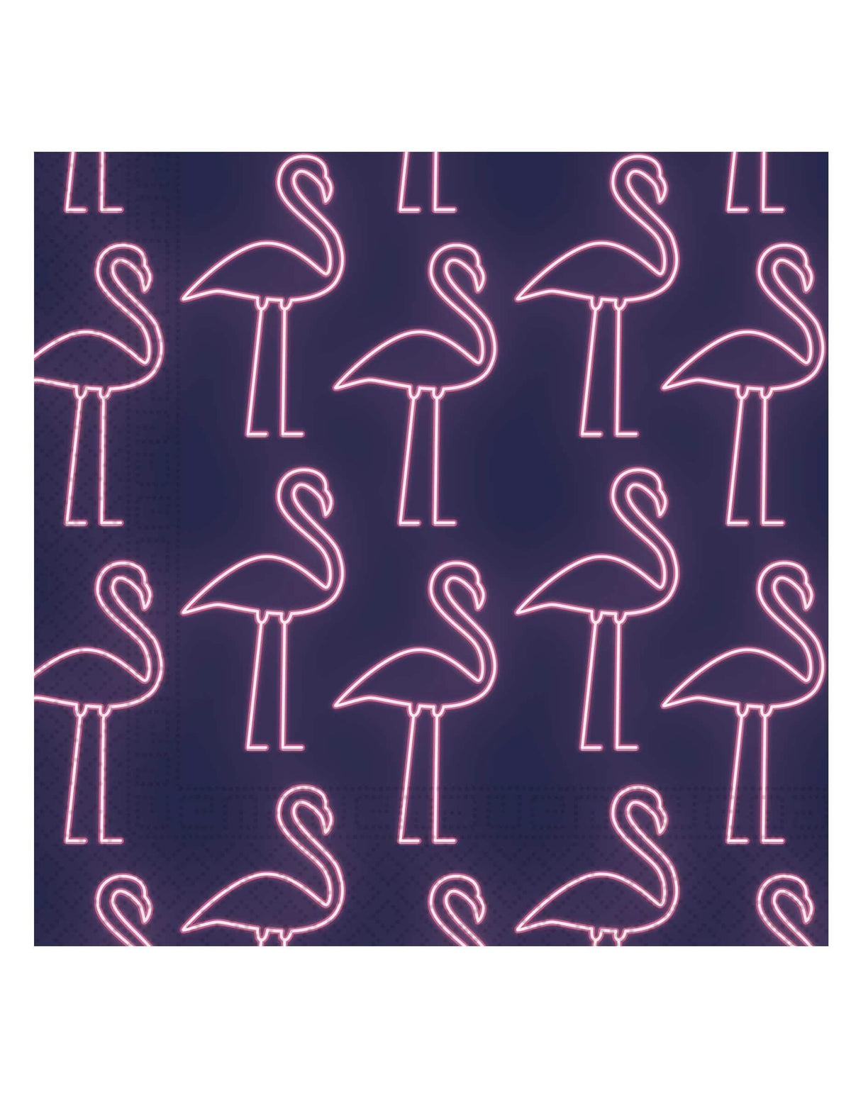 guardanapos de papel com flamingos cor de rosa para decoração de festa néon cor de rosa e azul-marinho