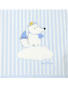 Serviettes en papier renard Petit Prince pour enfant blanches et bleues