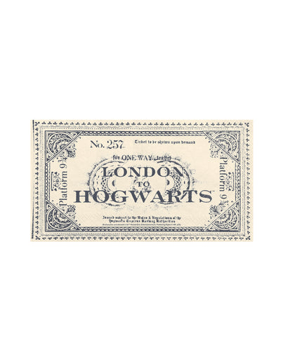 20 Guardanapos Harry Potter™ Bilhete Londres para Hogwarts 33 x 40 cm