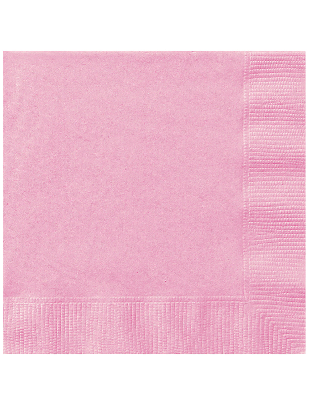 Serviettes en papier unies pour fête rose clair effet pastel