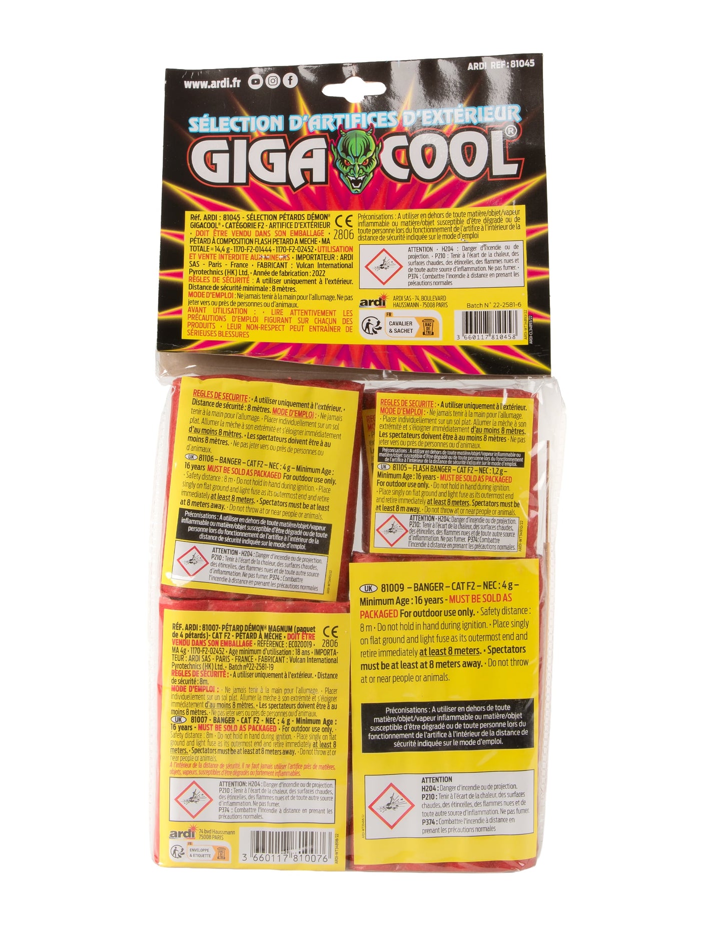 24 petardos grandes Demónio Giga Cool
