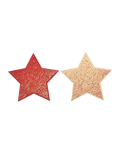 25 décorations à parsemer Noël Étincelant rouges 6,5 x 6,2 cm