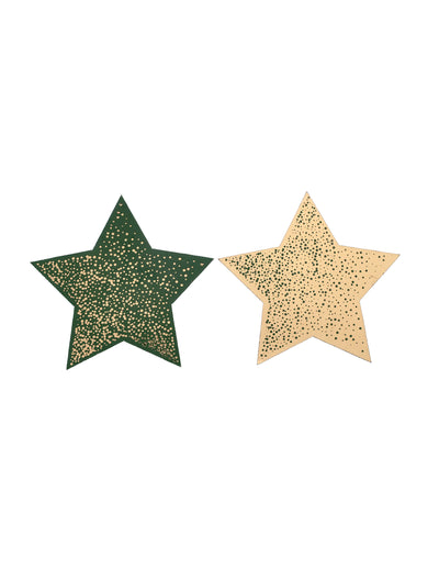 25 decorações Natal Cintilante verde e ouro 6,5 x 6,2 cm
