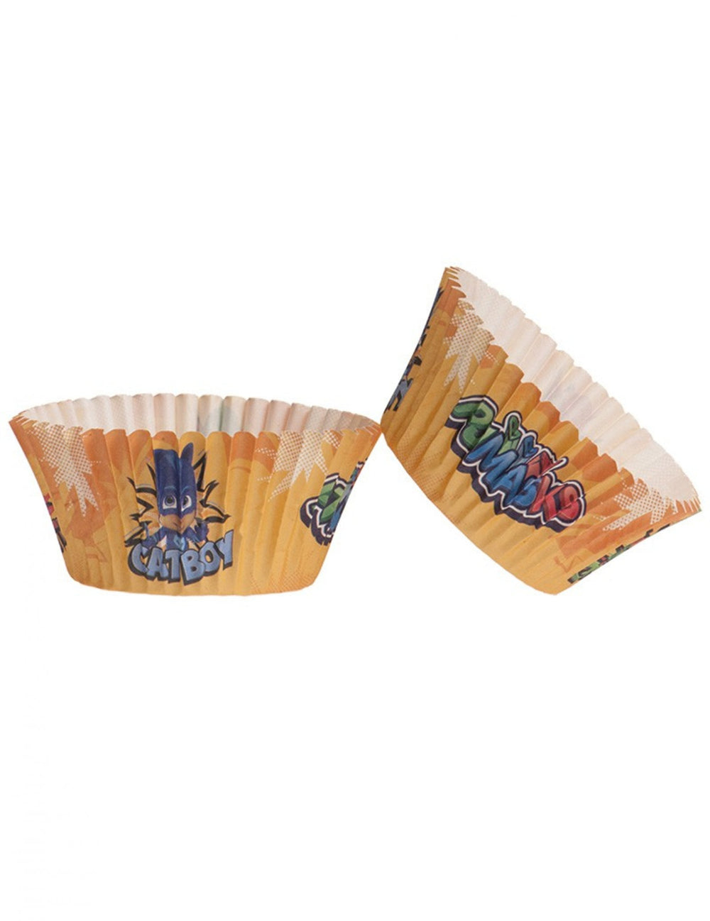 Moules à cupcakes en papier Pyjamasques pour enfant orange avec motif Catboy