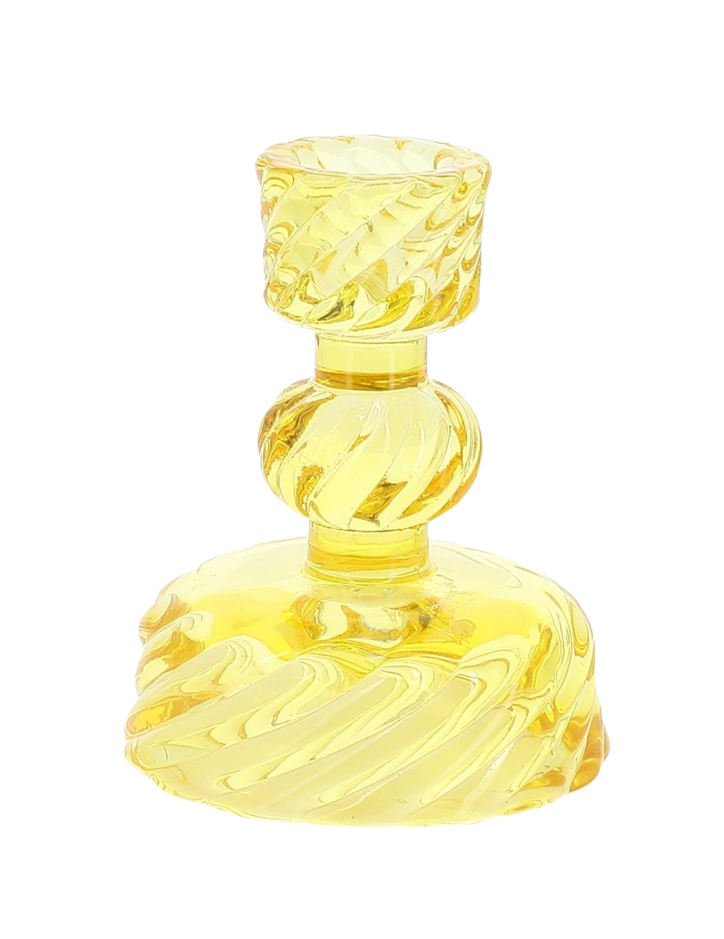 3 castiçais de vidro para velas, rosa, amarelo e laranja, 10 cm