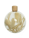 Boules en verre avec herbes séchées décoration chic pour fête beige et bouchon en bois