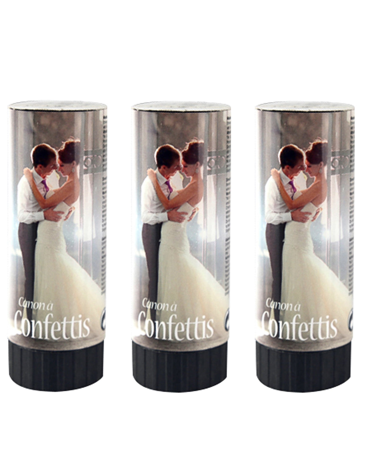 Canons à confettis mariage pour fête blancs