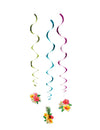 Décorations à suspendre Hawaii party multicolores avec fleurs et ananas