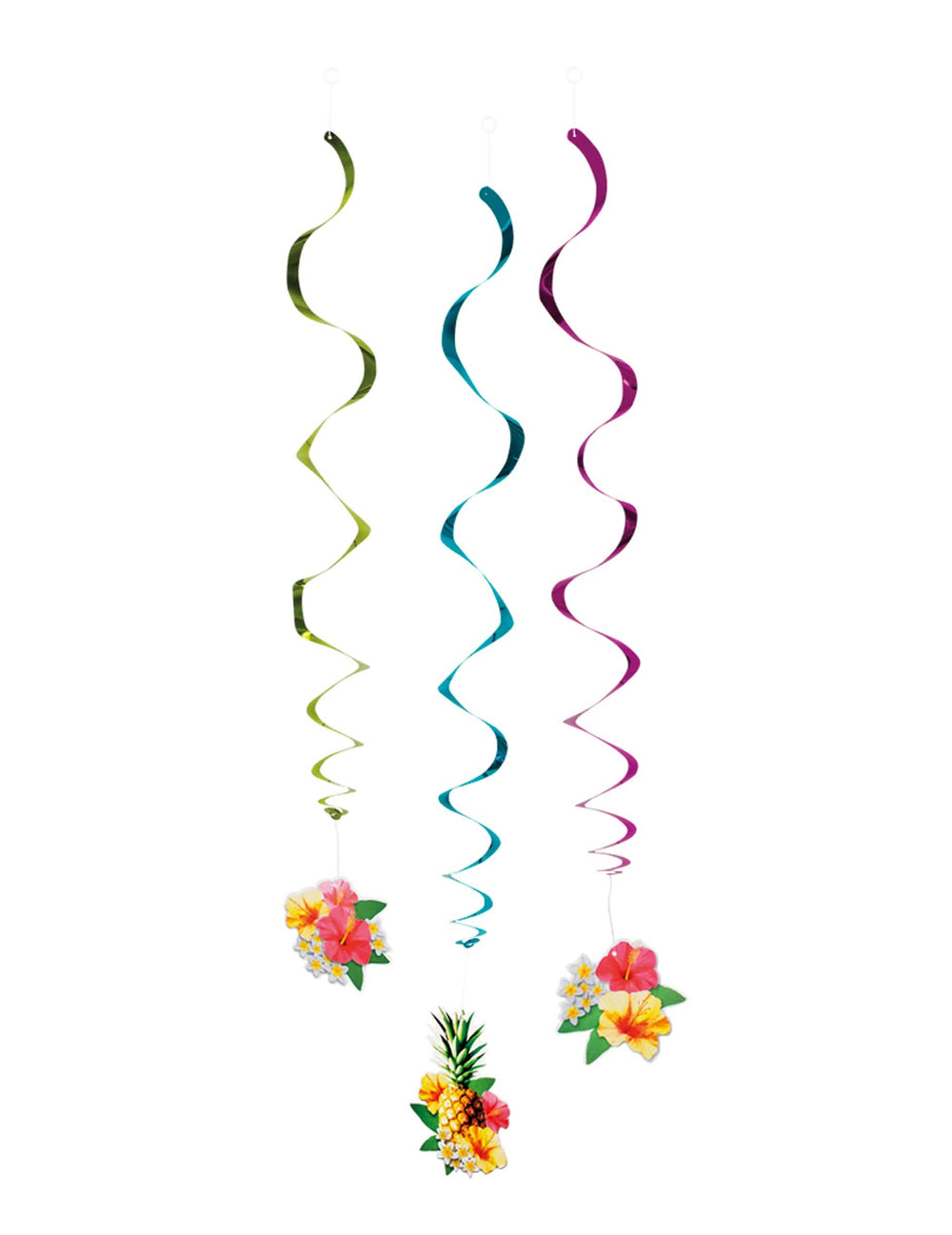 Decorações para pendurar Hawaiian party multicoloridas com flores e ananases
