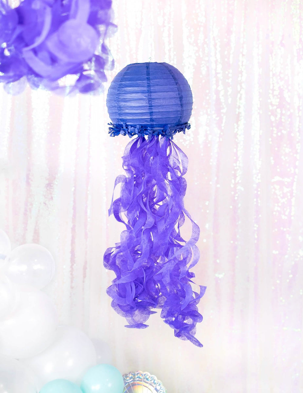 Lanterna violeta das lanternas de papel medusas sonhos de sereias