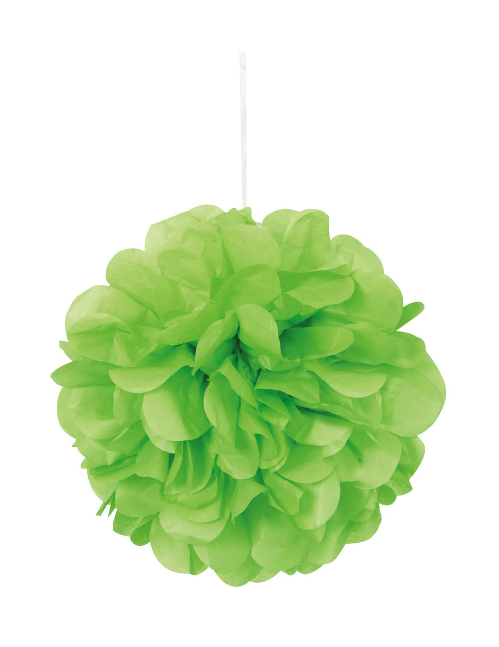 Pompon pendurado de papel para decoração verde limão