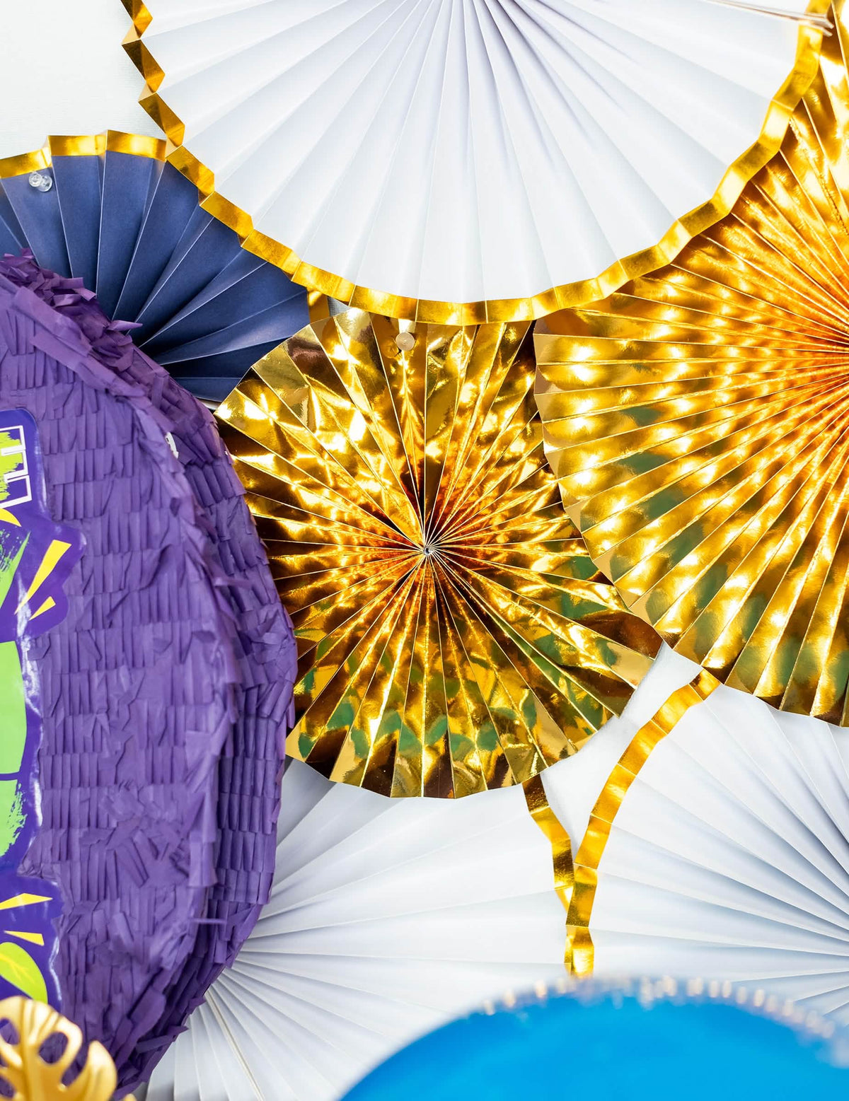 Grande plano sobre as rosetas de papel para decoração chique
