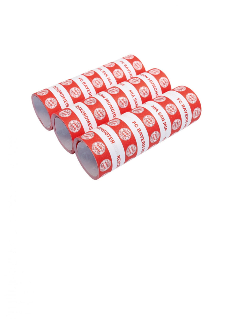Rouleaux de serpentins FC Bayern Munich pour supporter rouges et blancs
