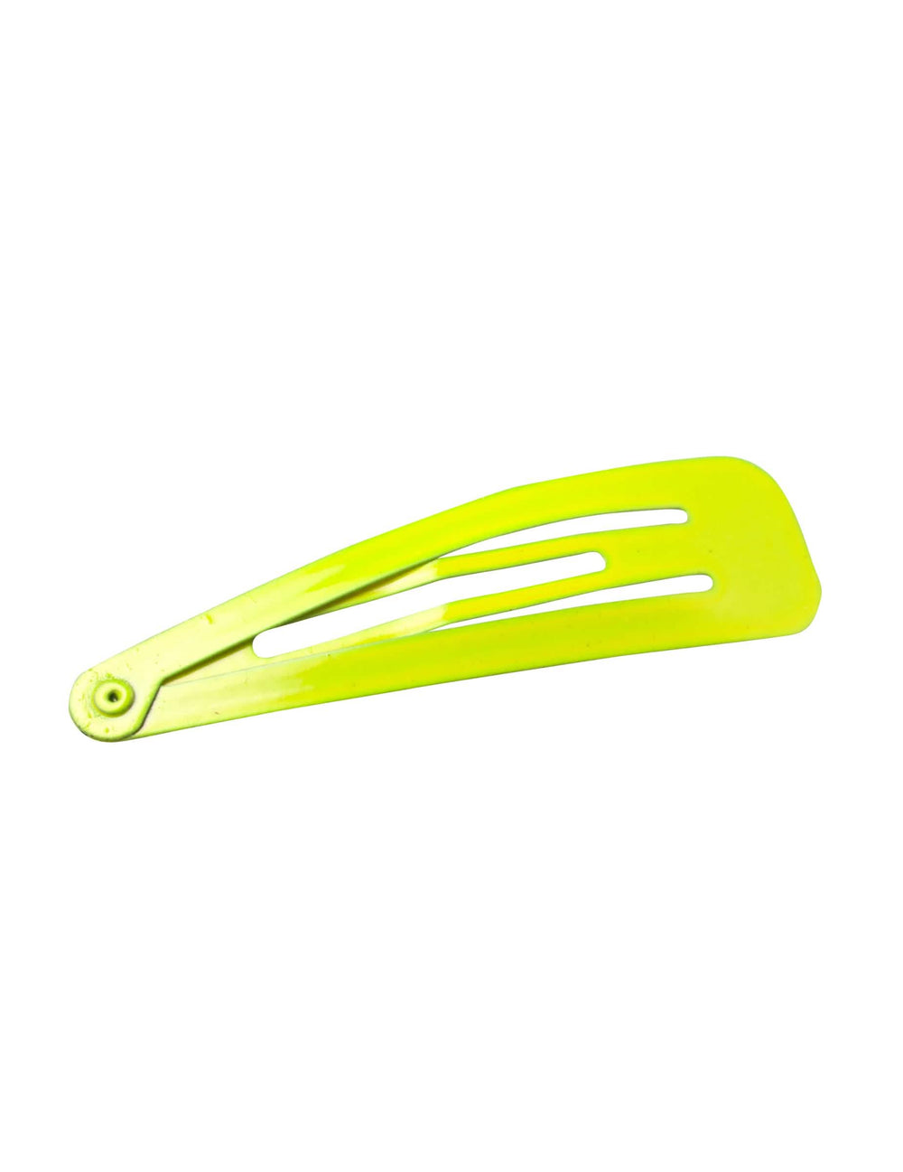 Gros plan sur la barrette jaune des 4 Barrettes à cheveux colorées pour femme