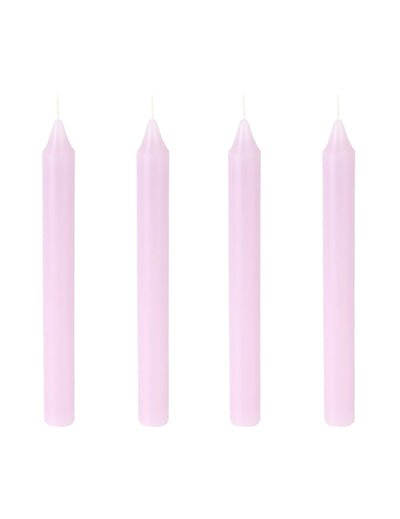 4 Velas de castiçal lavanda 20 cm