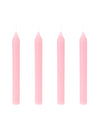 4 Velas de castiçal cor-de-rosa 20 cm