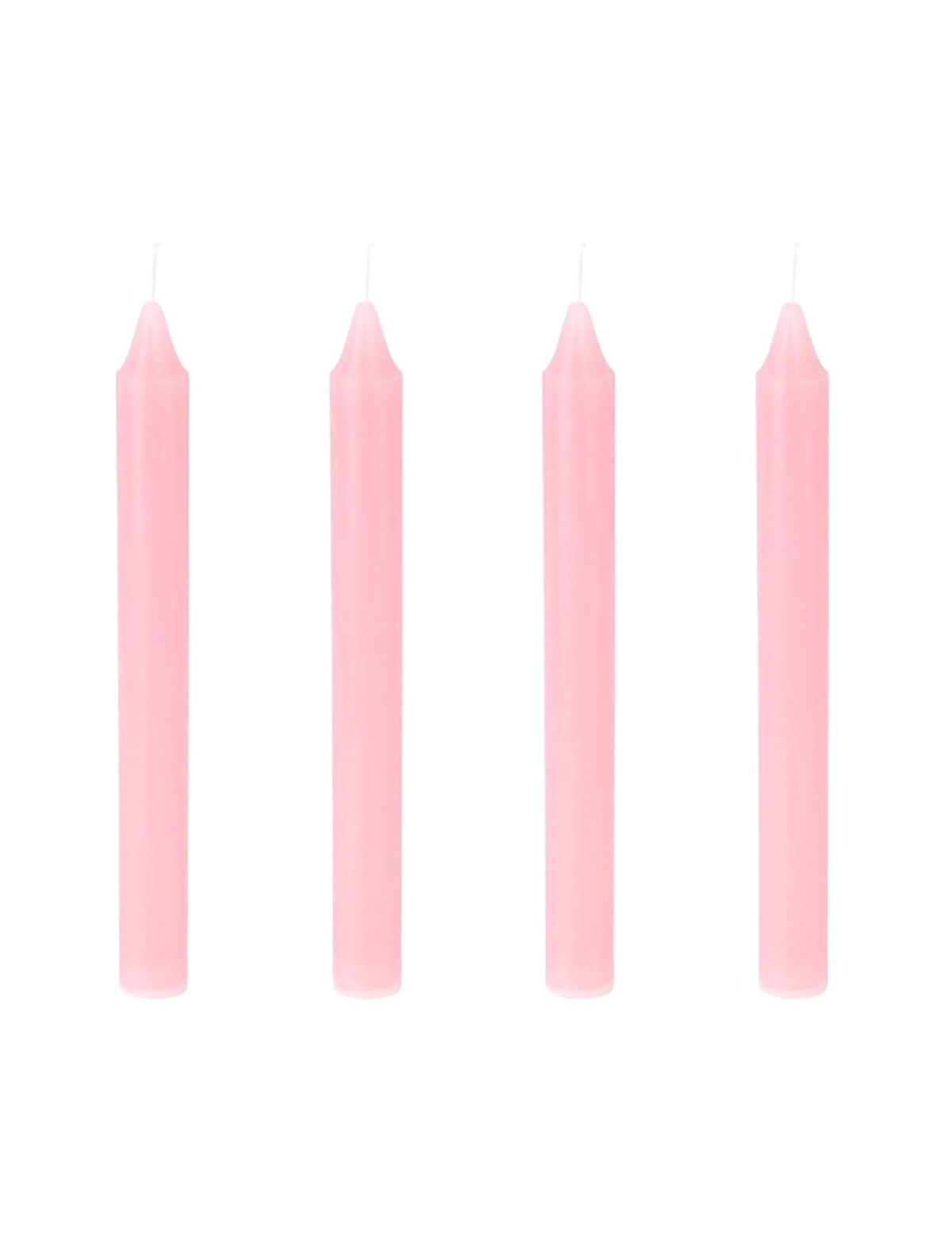 4 Velas de castiçal cor-de-rosa 20 cm