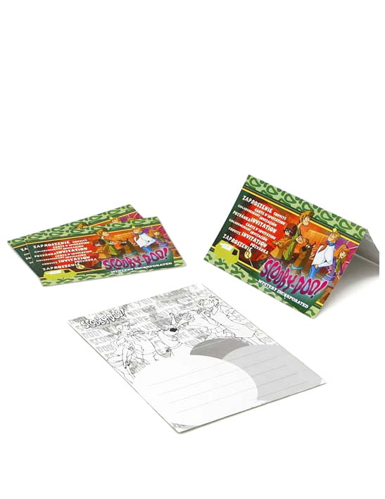 Cartons d'invitation Scooby-Doo pour enfant multicolores