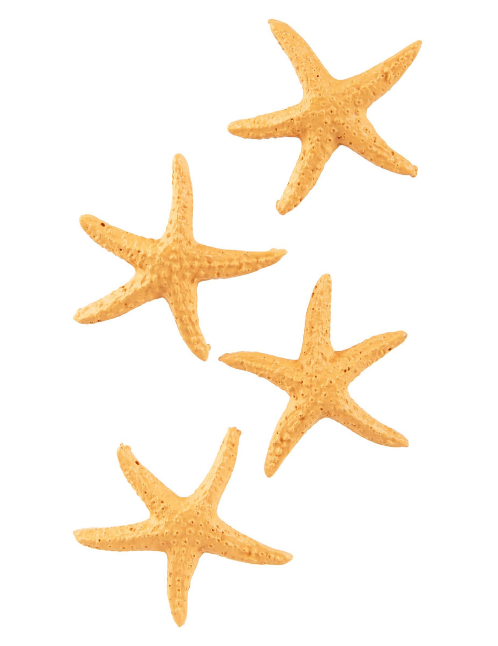 Estrelas-do-mar em resina decoração tema mar para festa cor de laranja