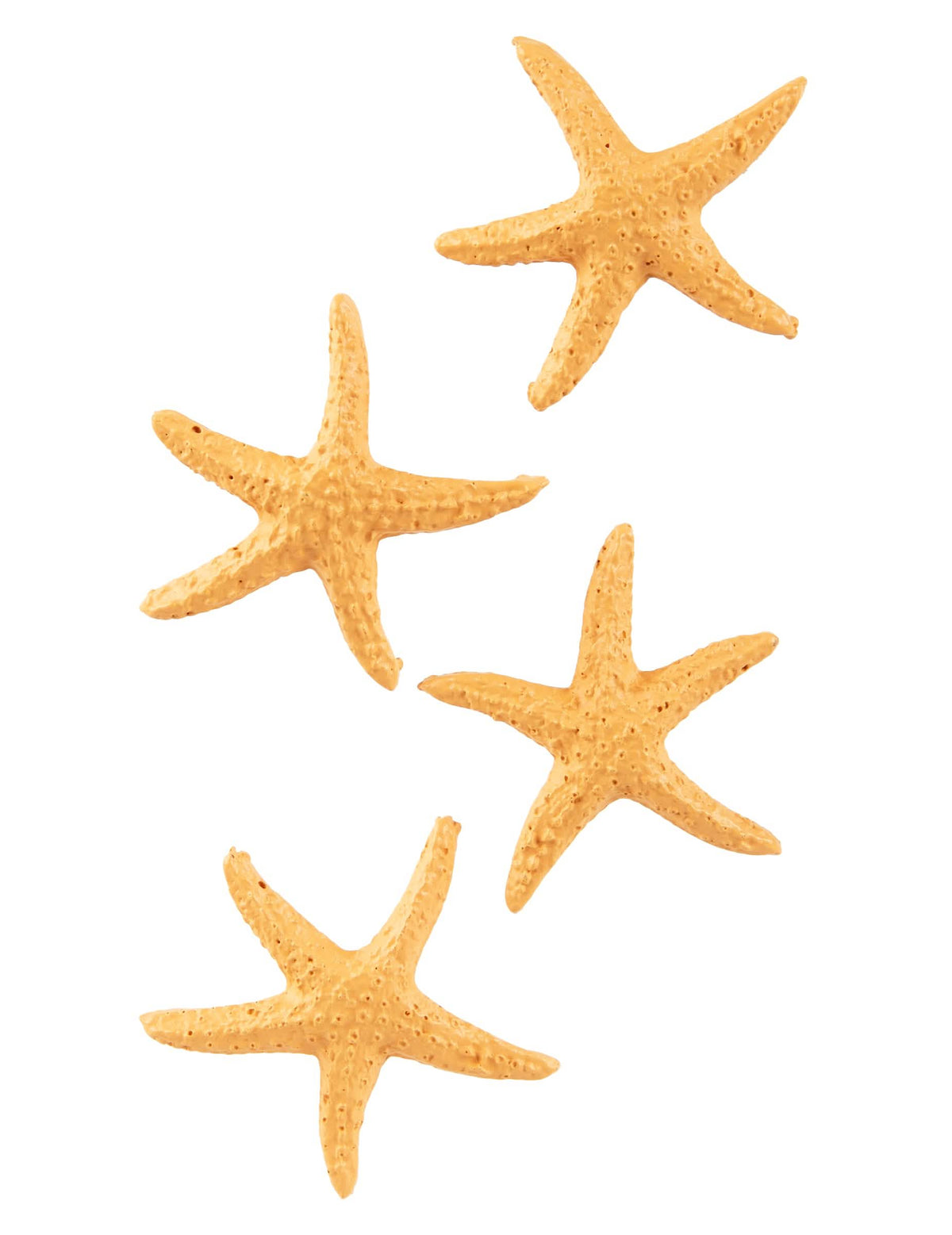 Estrelas-do-mar em resina decoração tema mar para festa cor de laranja