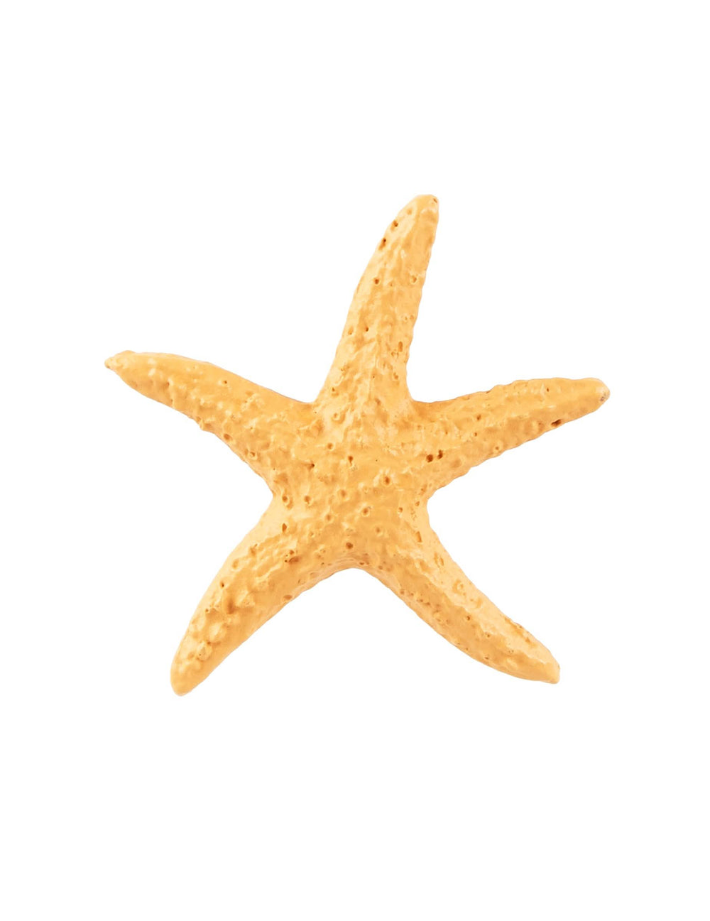 Grande aproximação de uma única peça de estrelas-do-mar em resina decoração tema mar