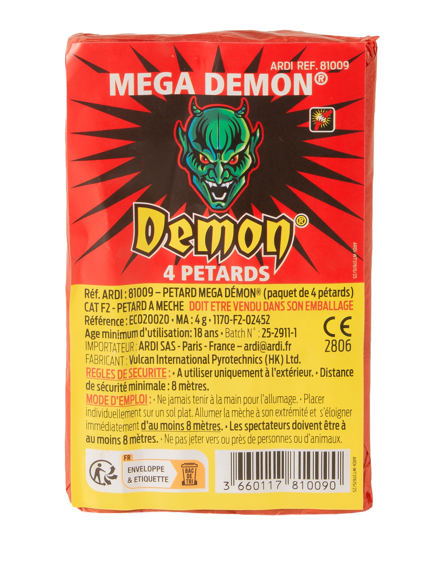 4 Petardos Mega Démon®