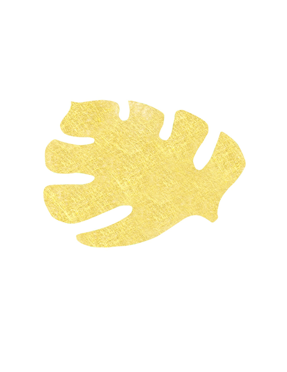 Sets de table intissés feuille tropicale pour fête dorés