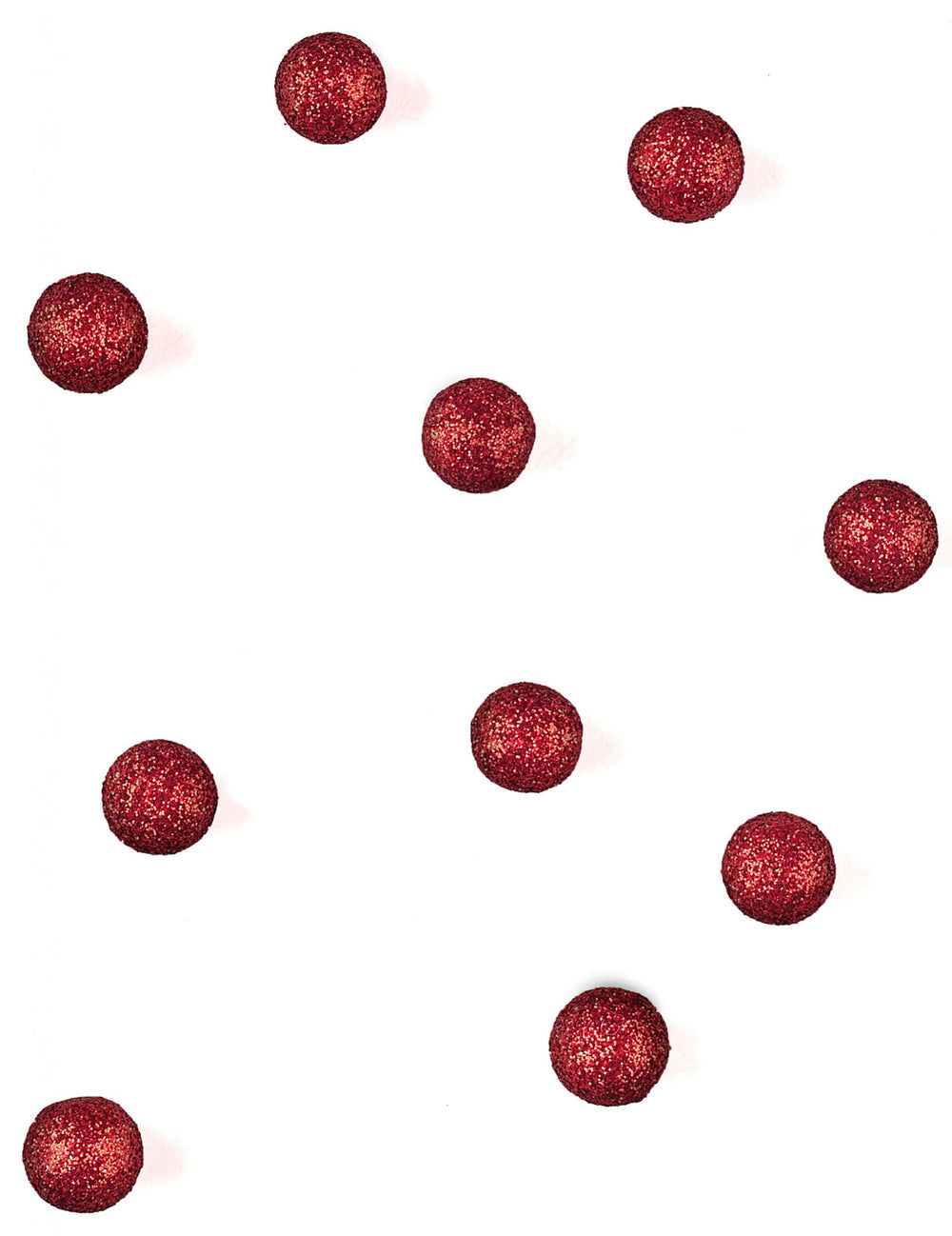 Boules de décoration pailletées pour fête rouge en mousse