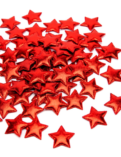 40 estrelas para espalhar vermelhas 2,5 x 2,5 cm