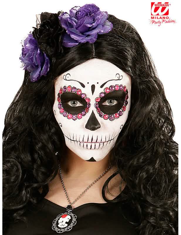 Adesivos faciais dos 40 Strass Dia de los muertos