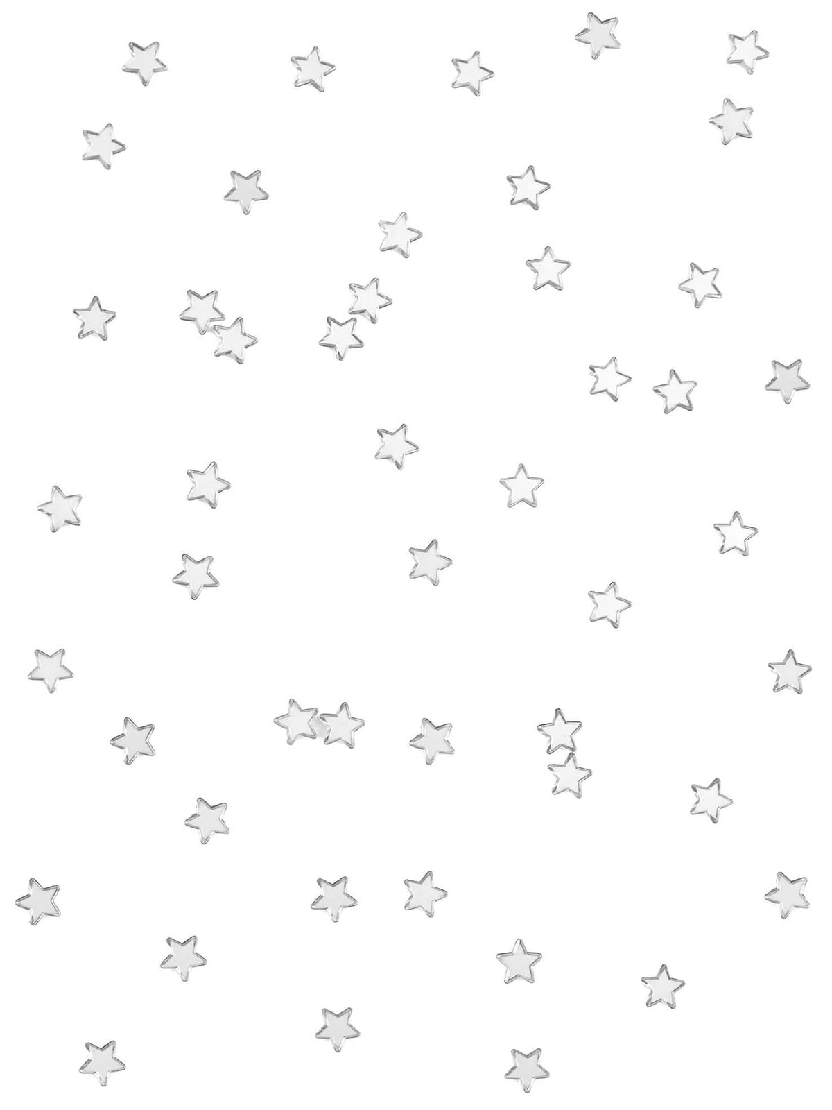 confettis de mesa estrelas espelho para festa prateados
