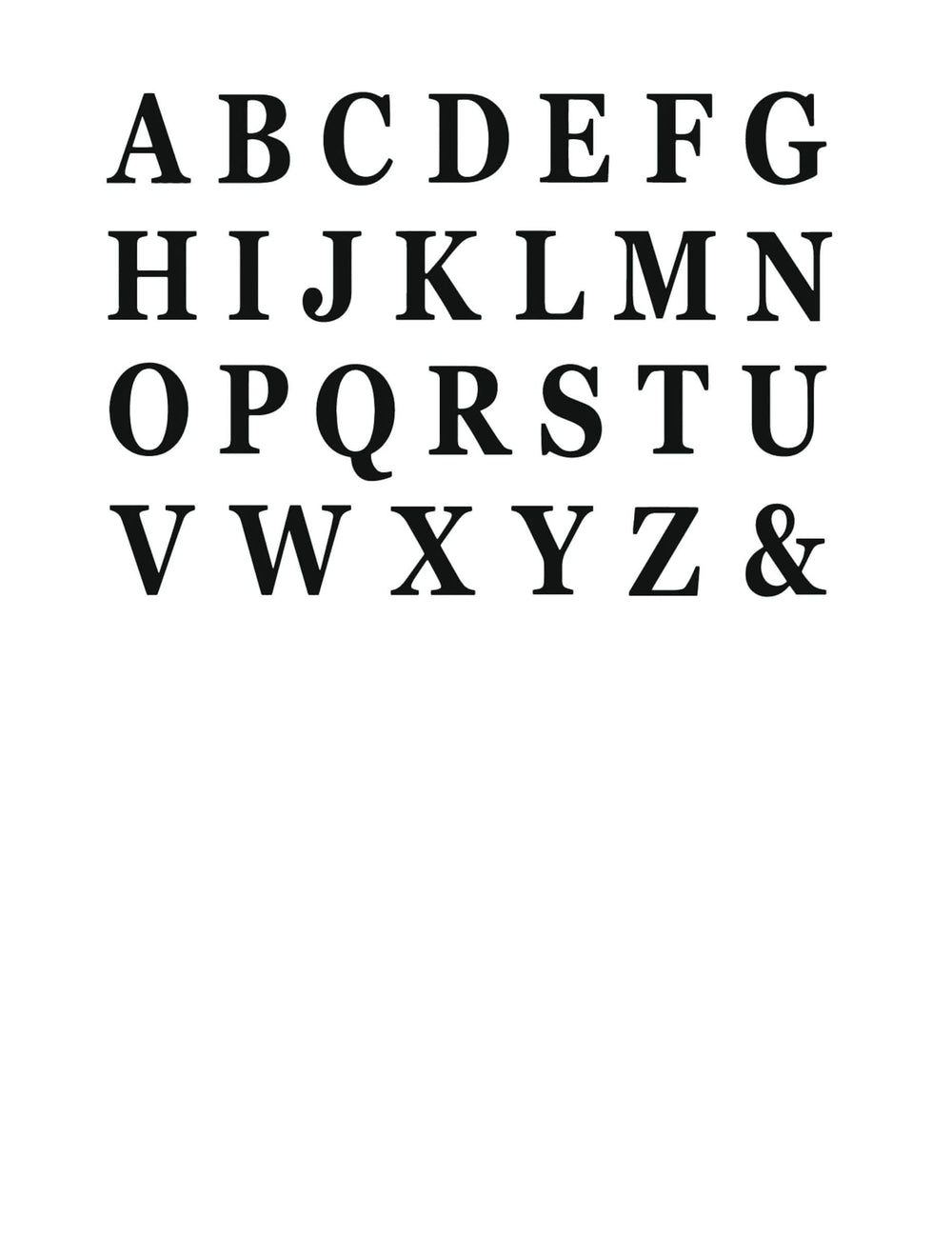 48 letras adesivas para balões de cubos pretas