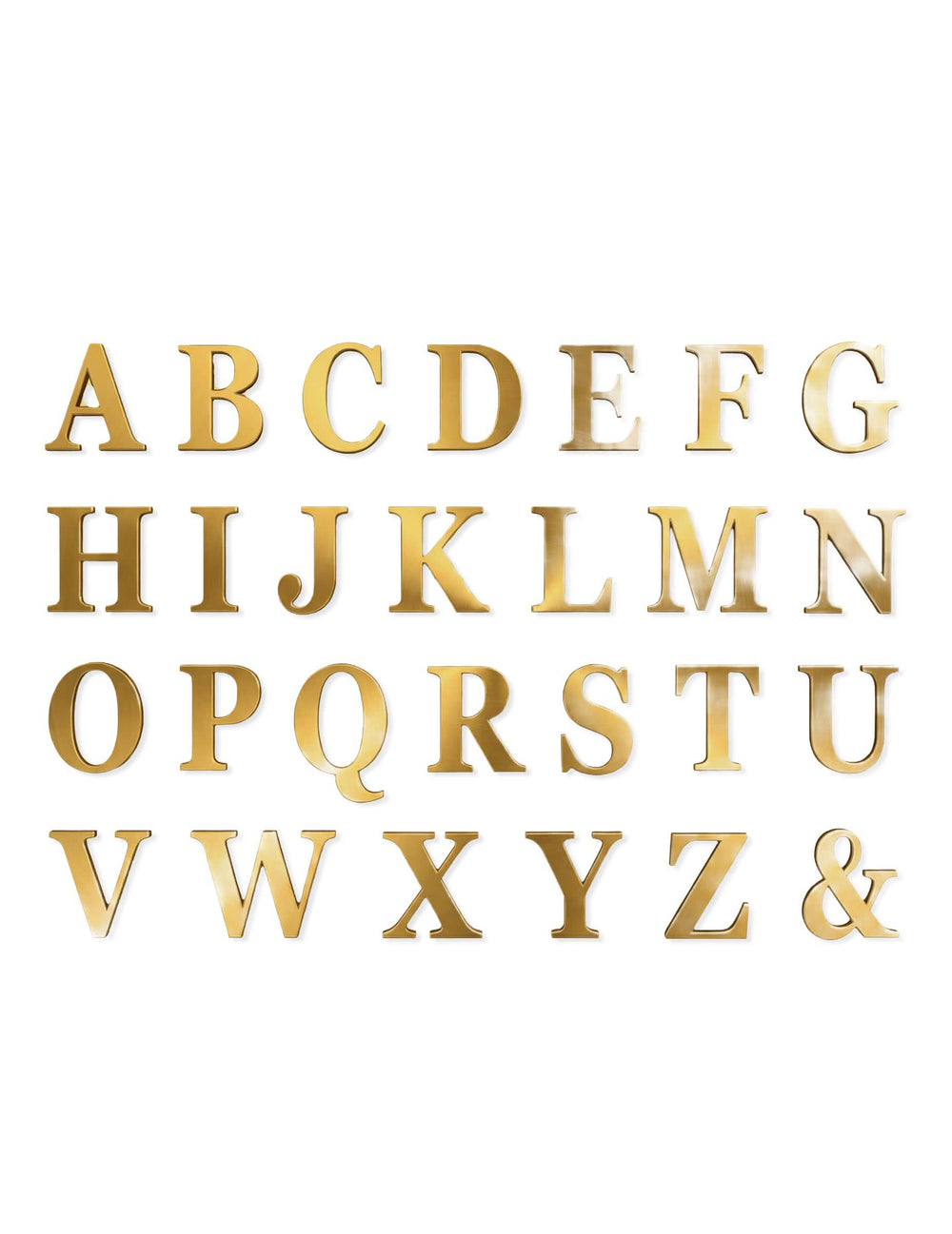 Autocolantes de letras adesivas do alfabeto para decoração dourado