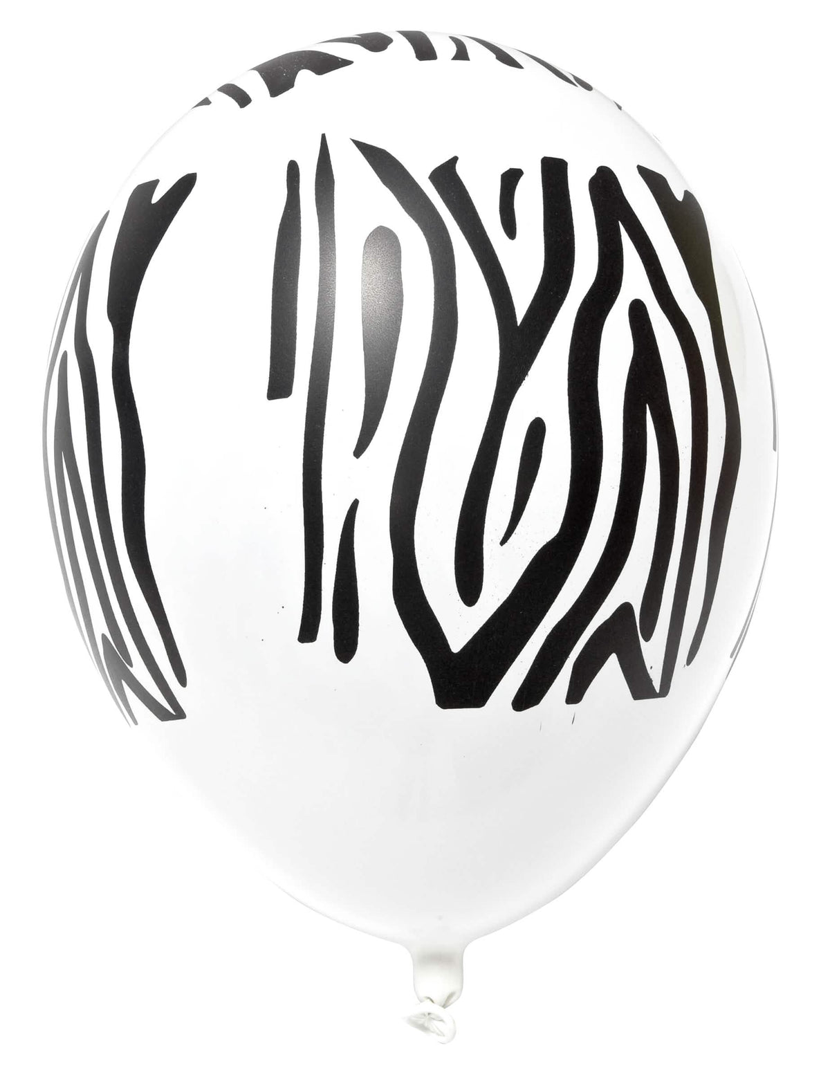 Zoom sobre o motivo de zebra dos balões em latex com impressão safari animal da savana