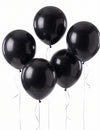 5 Balões gigantes látex pretos 47 cm