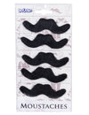Moustaches adhésives pour adulte noires lot de 5