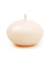50 velas de disco flutuantes creme mate 40 mm